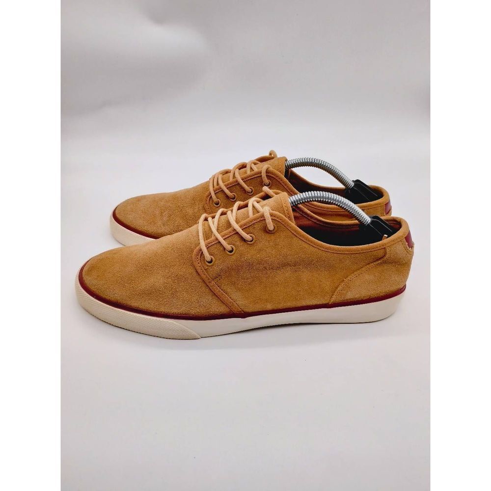 DC Shoes Studio SE Brown Leather Skateboard Sneakers Mens Size 12 Casual Shoes‎